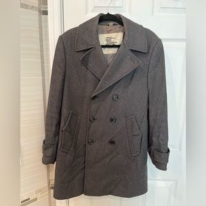 Burberry Men’s Gray Pea Coat